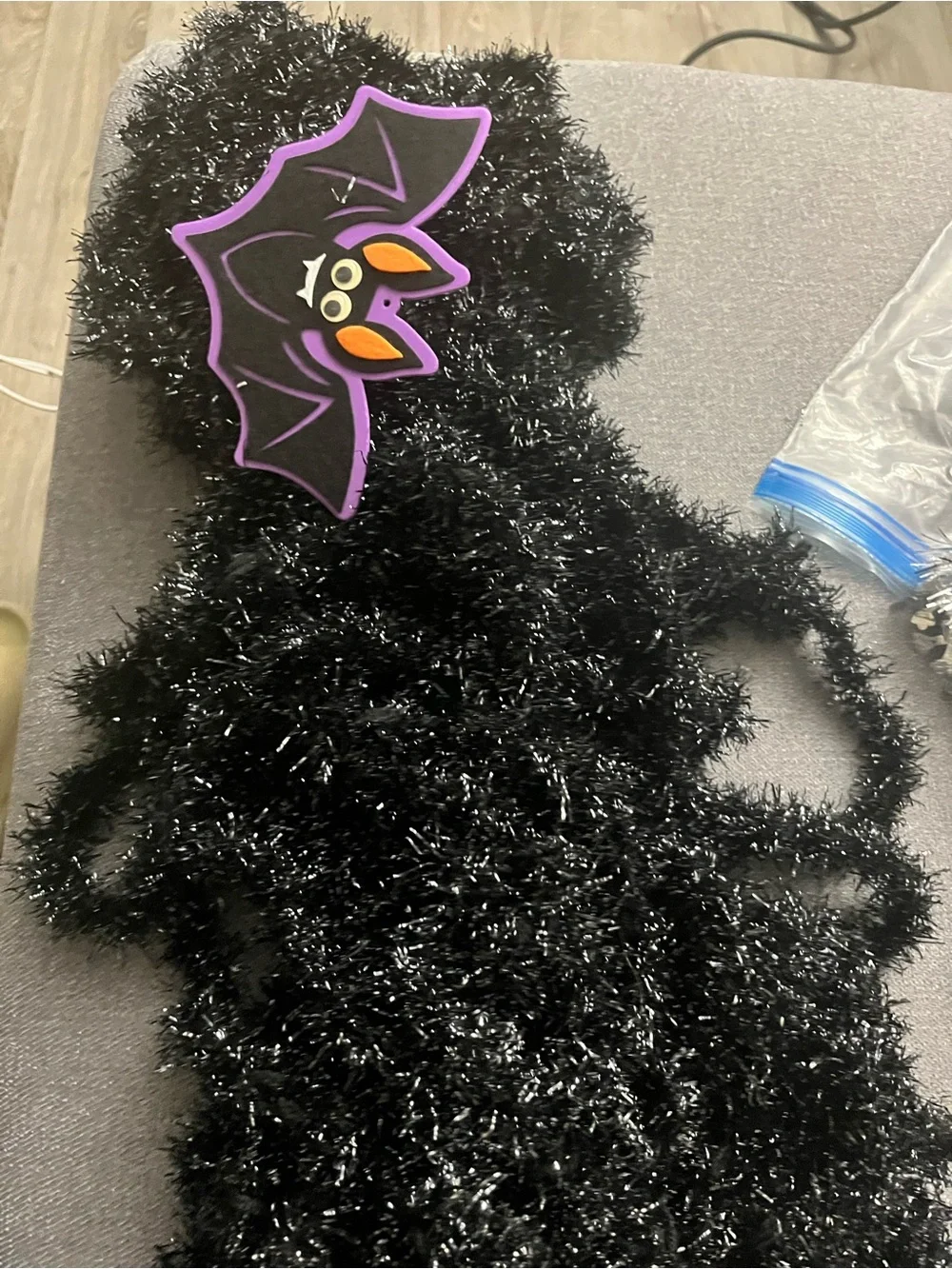 Black Fuzzy Mesh Scarf - Women's Accessory
